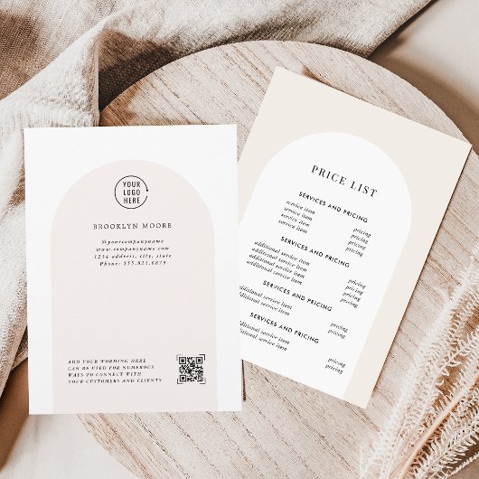 Moderne Minimalistische Boho Boog | Prijs Flyer