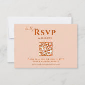 Moderne minimalistische Boho bruiloft RSVP Kaartje (Voorkant)