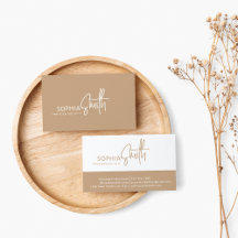 Moderne minimalistische Boho Cream Beige Script St