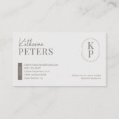 Moderne minimalistische Boho Dark Taupe Visitekaartje (Achterkant)