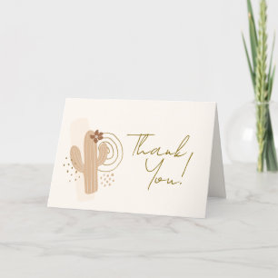 Moderne minimalistische Boho Desert Cactus Baby sh Bedankkaart