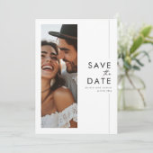Moderne minimalistische Boho-foto Sla de datum op Kaart (Staand voorkant)