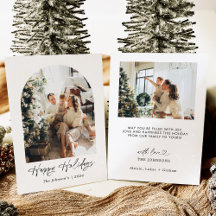 Moderne Minimalistische Boho Gelukkig Kerstmis Geb