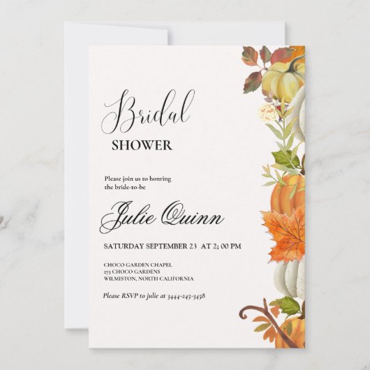 Moderne minimalistische Boho Herfst pompoen Vrijge Kaart (Voorkant)