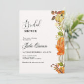 Moderne minimalistische Boho Herfst pompoen Vrijge Kaart (Staand voorkant)