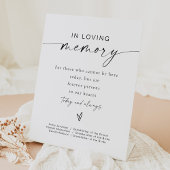 Moderne minimalistische boho in liefdevolle herinn reclamebord met voetstuk