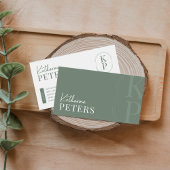 Moderne minimalistische Boho Olive Visitekaartje