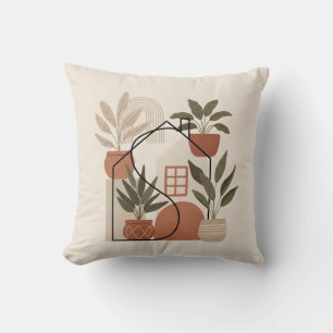 Moderne Minimalistische Boho Potplant Thuis Kussen