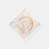 Moderne Minimalistische Boho Regenboog Babyshower Servet (Hoek)