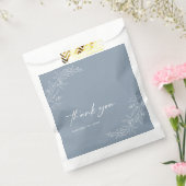 Moderne minimalistische boho stoffige blauwe bruil bedankzakje (Gezegeld)