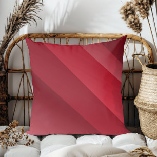 Moderne minimalistische Boho strepen rood Kussen