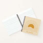 Moderne minimalistische Boho Sun Teacher waarderin Notitieboek (Binnen)
