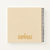 Moderne minimalistische Boho Sun Teacher waarderin Notitieboek (Achterkant)