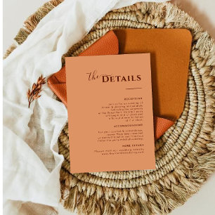 Moderne minimalistische Boho Terracotta Behuizing RSVP Kaartje