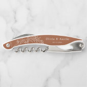 Moderne minimalistische Boho terracotta bruiloft g Kurkentrekker (Achterkant)