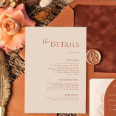 Moderne Minimalistische Boho Terracotta Envelopkaa RSVP Kaartje