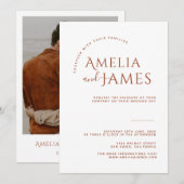 Moderne minimalistische Boho Terracotta foto Bruil Kaart (Voorkant / Achterkant)