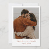 Moderne minimalistische Boho Terracotta foto Bruil Kaart (Achterkant)