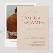 Moderne minimalistische Boho Terracotta foto Bruil Kaart (Voorkant / Achterkant)