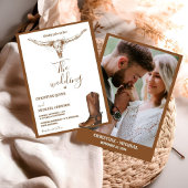 Moderne minimalistische Boho Westerne Cowboy bruil Kaart