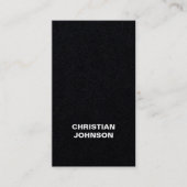 Moderne minimalistische Bold Black White Consultan Visitekaartje (Voorkant)