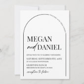 Moderne minimalistische boog Afbeelding foto bruil Kaart (Voorkant)