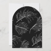 Moderne Minimalistische Boog Bruiloft Elegant Kaart (Achterkant)