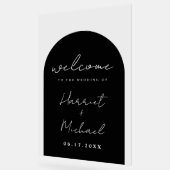 Moderne minimalistische boog bruiloft welkom acryl bord (Hoek)