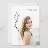 Moderne Minimalistische Boog Foto Afstudeerfeestje Kaart (Voorkant)