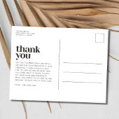 Moderne minimalistische boog foto bruiloft dank u briefkaart