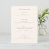 Moderne Minimalistische Boog Foto Bruiloft Menu (Staand voorkant)