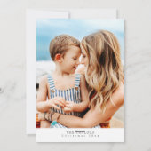 Moderne minimalistische boog foto familie kerst Ka Feestdagenkaart (Achterkant)