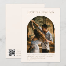 Moderne Minimalistische Boog Foto QR Code Trouwen