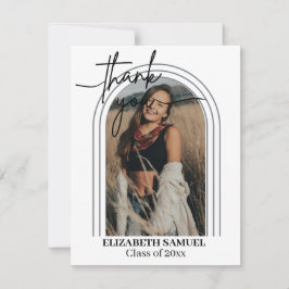 Moderne Minimalistische Boog Frame Afstudeerklas 2 Bedankkaart