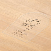 Moderne minimalistische boog Save the Date Acryl Uitnodigingen (Laagn)