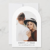 Moderne minimalistische boog Save the Date Kaart (Achterkant)