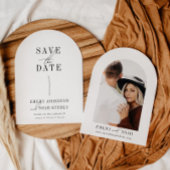 Moderne minimalistische boog Save the Date Kaart