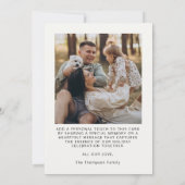 Moderne minimalistische boog twee foto Vrolijk Ker Feestdagenkaart (Achterkant)