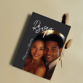 Moderne minimalistische boogfoto Elegante unieke b RSVP Kaartje