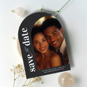 Moderne minimalistische boogfoto Sla de datumkaart Kaart