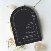 Moderne minimalistische boogfoto Sla de datumkaart Kaart