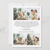 Moderne minimalistische boogfoto vrolijk kerstfees feestdagenkaart (Achterkant)