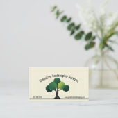 Moderne minimalistische boom landschap tuin visitekaartje (Staand voorkant)