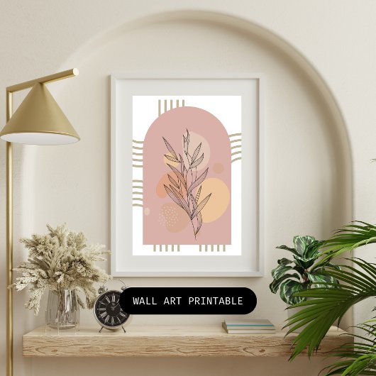Moderne minimalistische botanische bladeren poster