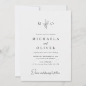 Moderne minimalistische botanische elegante script kaart (Voorkant)