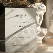 Moderne minimalistische botanische elegante script save the date