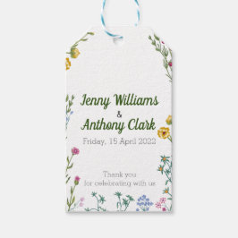 Moderne, minimalistische botanische flora cadeaulabel