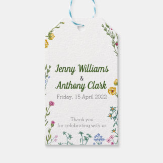 Moderne, minimalistische botanische flora cadeaulabel