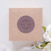 Moderne, minimalistische botanische Mauve Paarse b Ronde Sticker