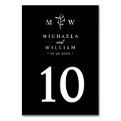 Moderne minimalistische botanische monogram bruilo kaart (Voorkant)